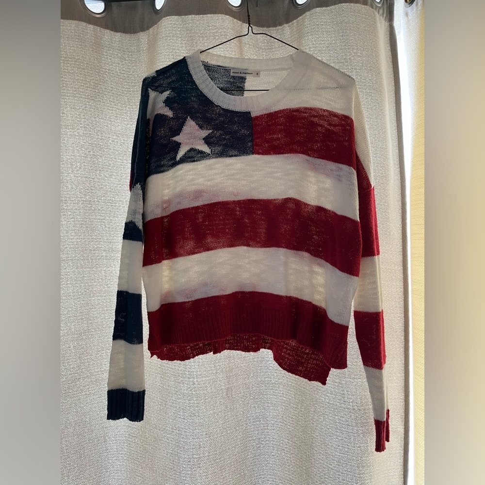 moon & madison Red, White, and Blue Sweater